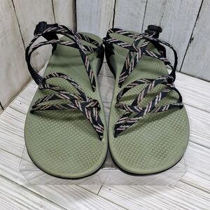 Chaco Wrapsody X Women 10US Olive Green << Cinch Strappy Outdoor Sandals